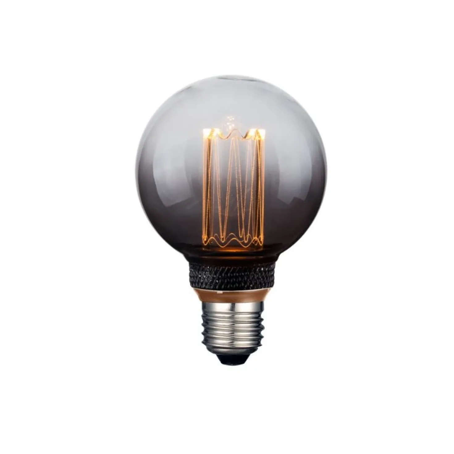 Led lamp Kooldraad Rond 9,5cm E27 Half Smoke 3 standen