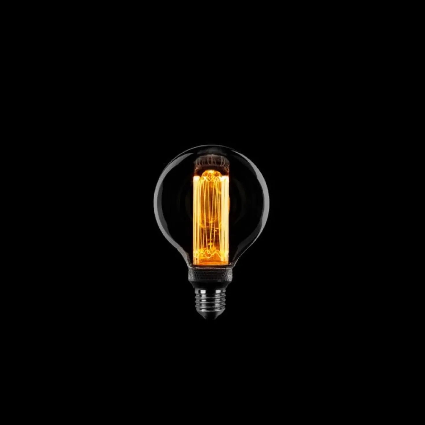 Led lamp Kooldraad Rond 8cm E27 Smoke 3 standen