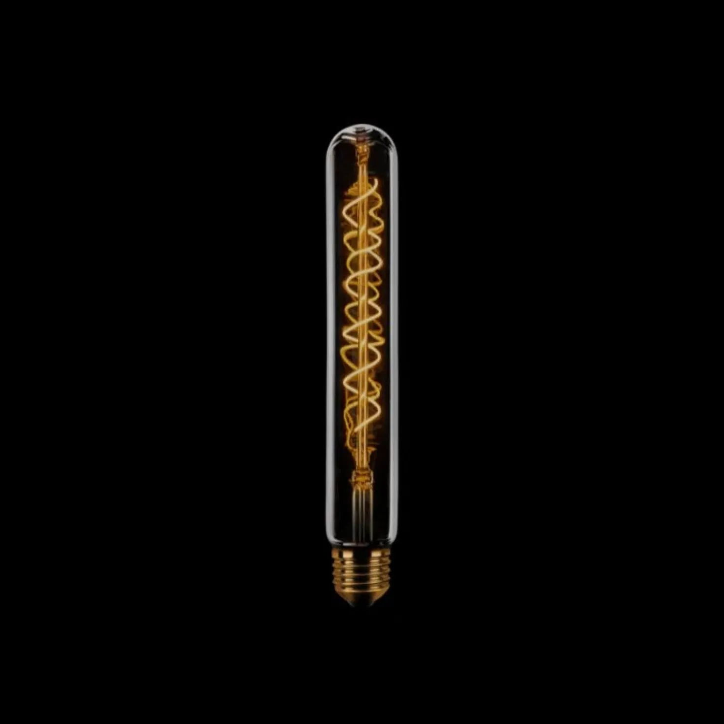Led lamp spiraal Buis 18,5cm E27 Smoke 3 standen