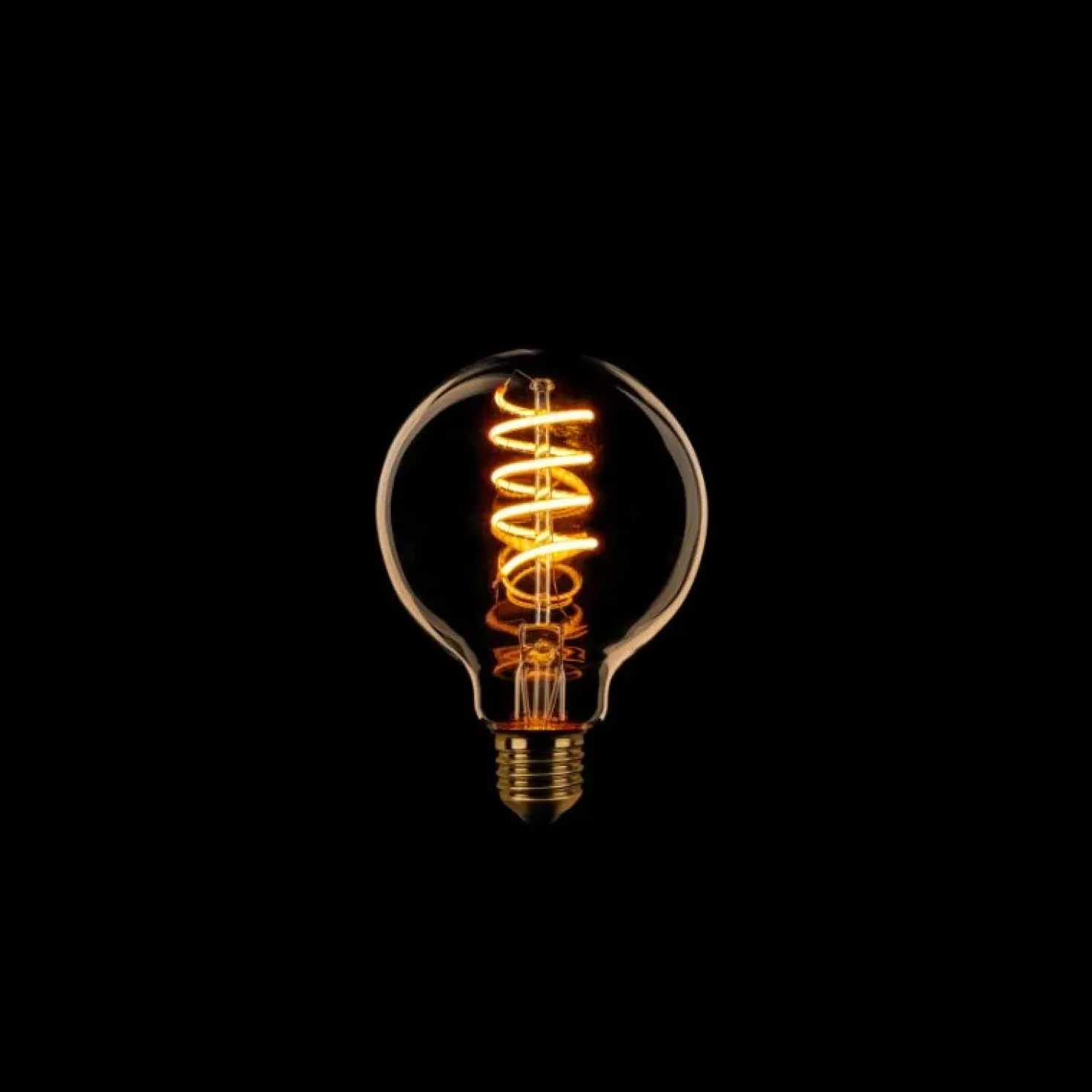 Led lamp Spiraal Dimtone 3 standen rond E27 8cm Gold