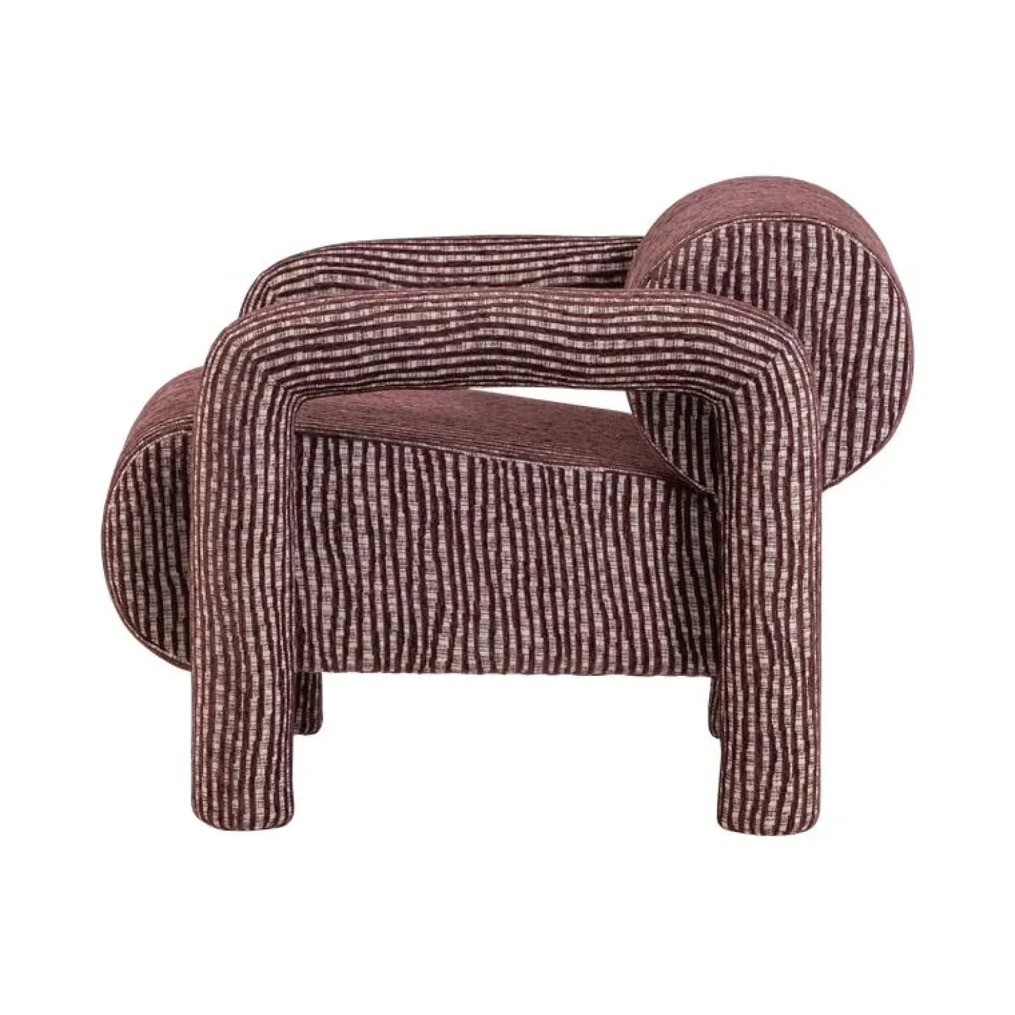 Lenny Fauteuil Dessin Bordeauxrood