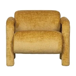 Lenny Fauteuil grove textuur goud/geel