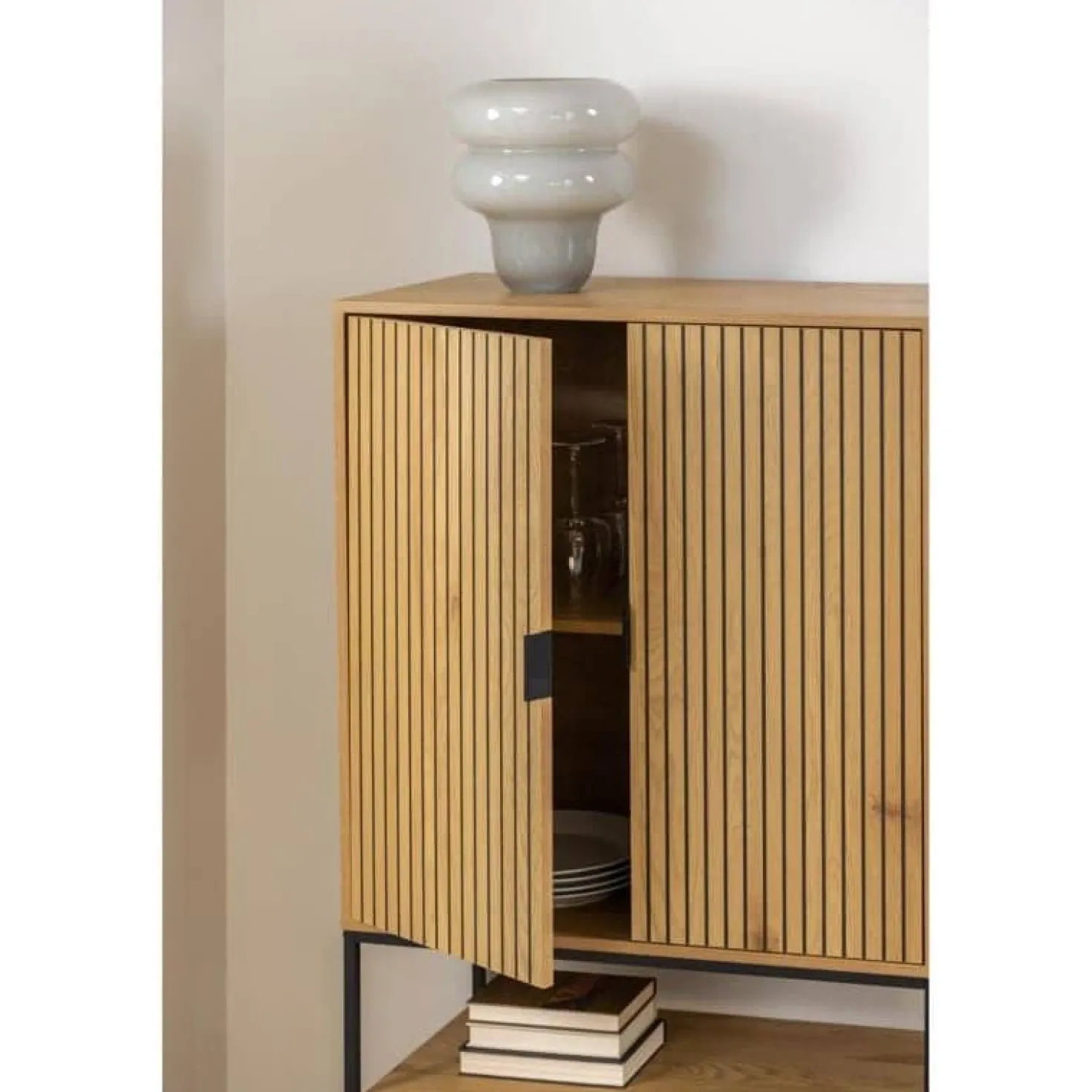 Lexora Wandkast Eiken lichtbruin 80cm