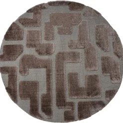 Liana vloerkleed Bruin Rond 160x160cm