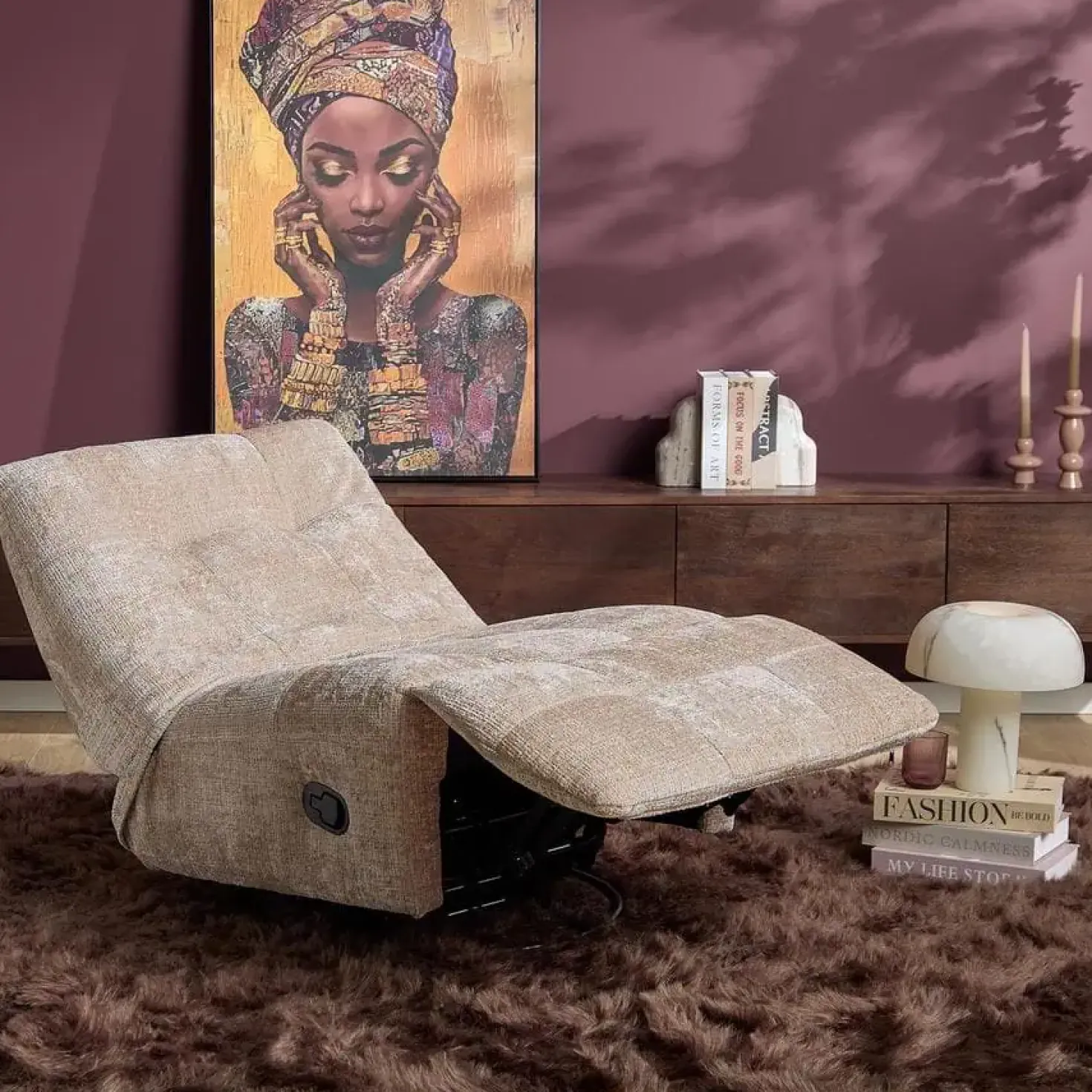 Lieke Relaxfauteuil Beige