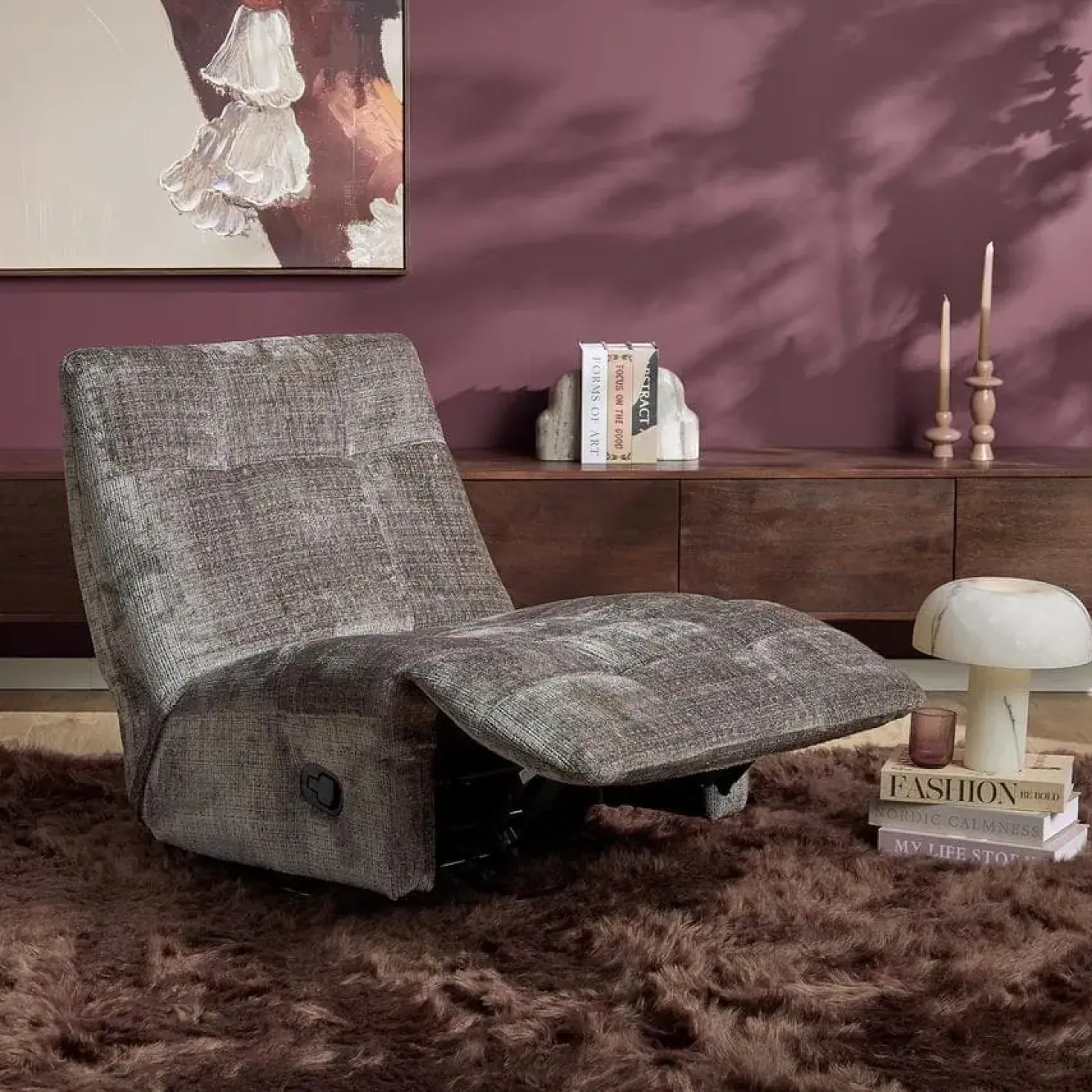 Lieke Relaxfauteuil Donkergrijs