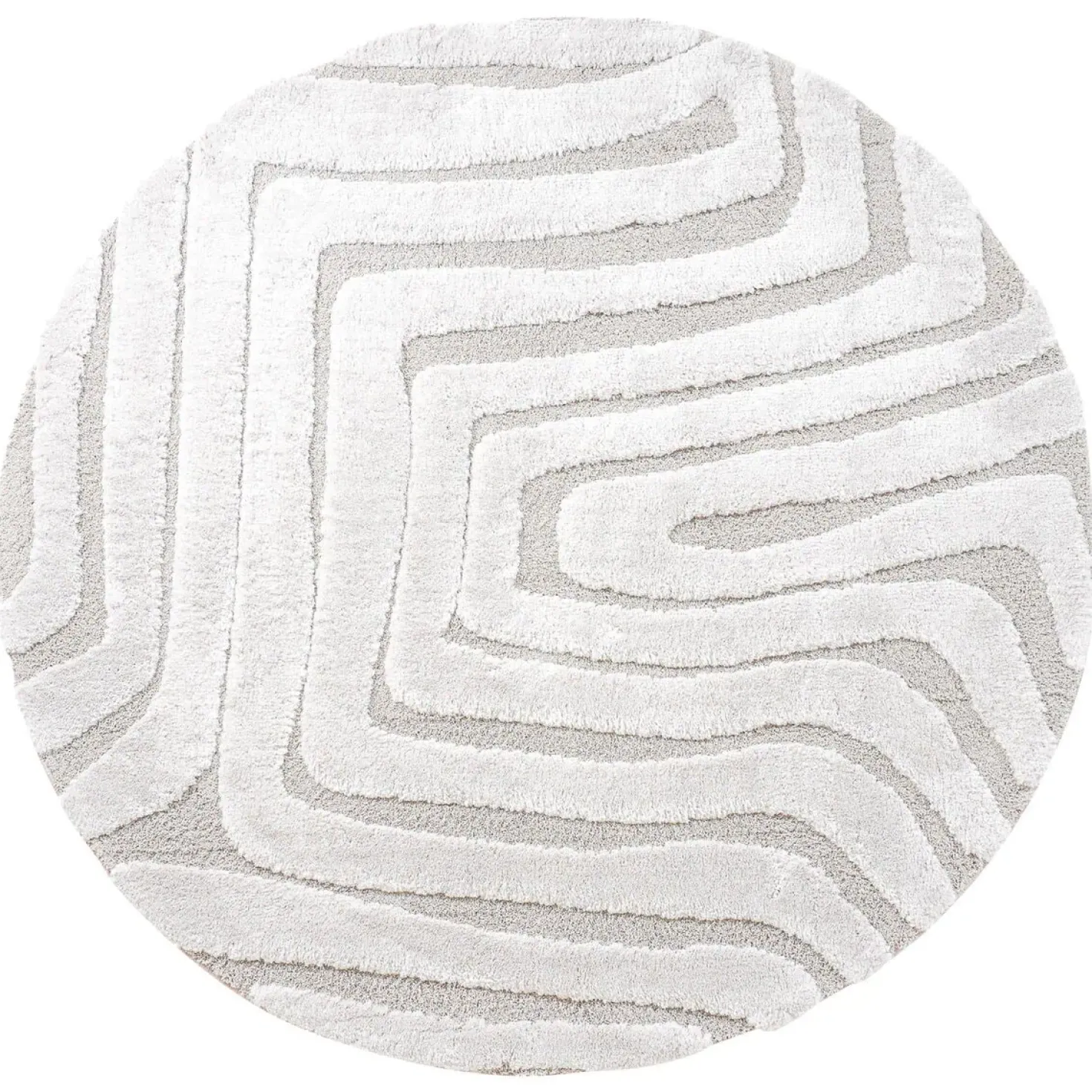 Lima vloerkleed Crème Rond 160x160cm