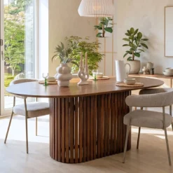 Linea Eettafel bruin Deens Ovaal 200cm