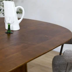 Lin Eettafel espresso Deens Ovaal 200cm