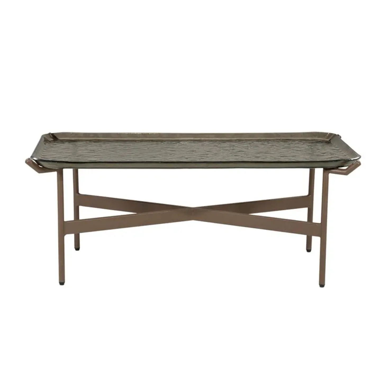 Liri Salontafel Bruin glas 98cm