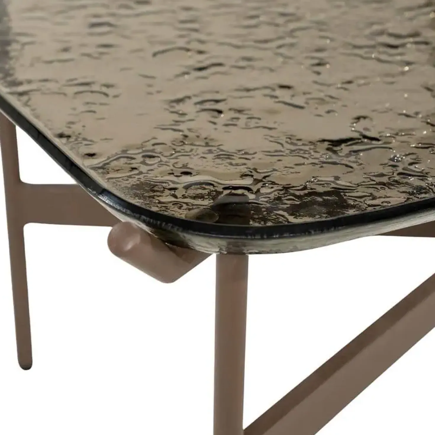 Liri Salontafel Bruin glas 98cm