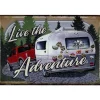 Live the Adventure - metalen bord