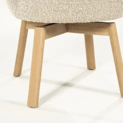 Livia Eetkamerstoel Taupe stof