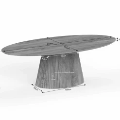 Livia Eettafel Ovaal Taupe 240cm