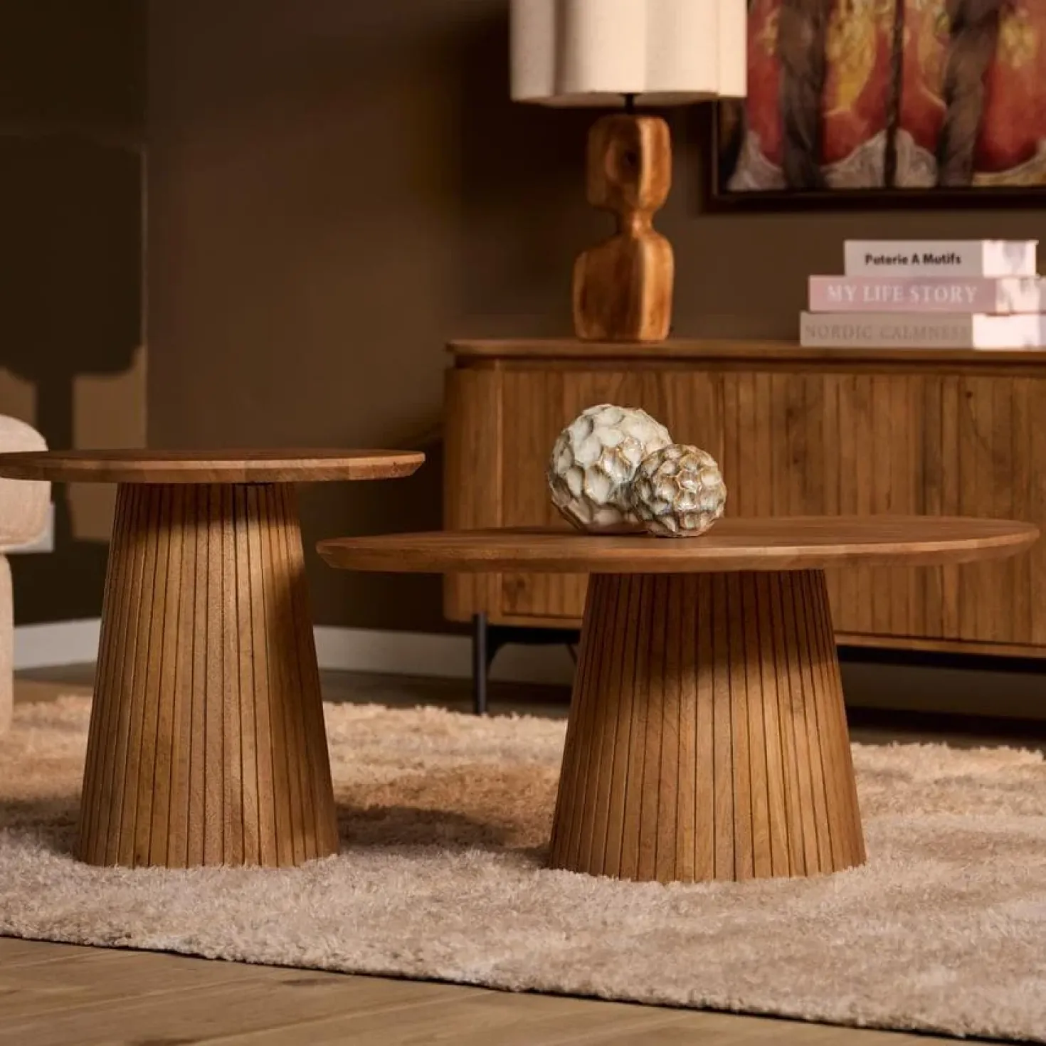 Livia Salontafel Rond Naturel 80cm