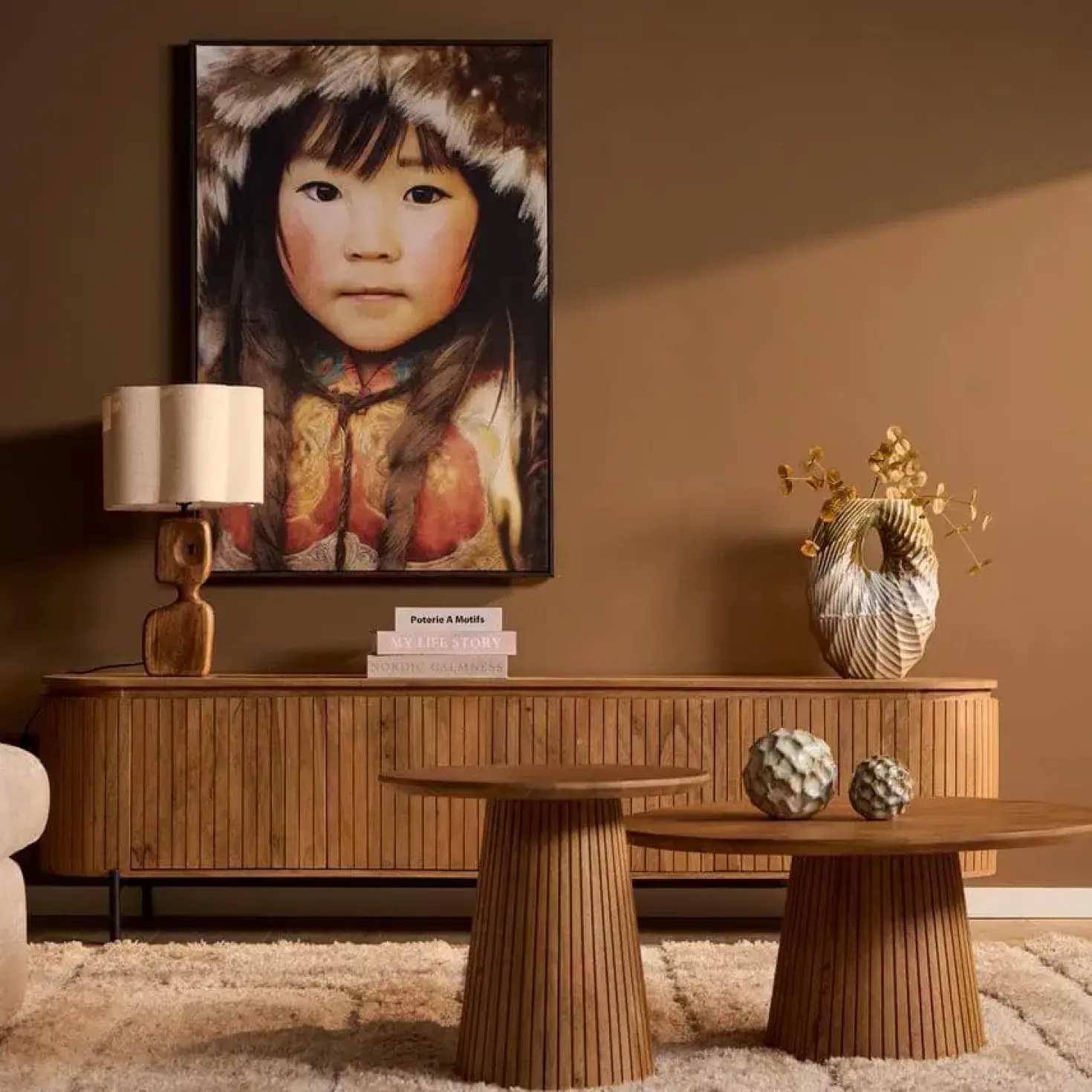 Livia Salontafel Rond Naturel 80cm