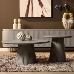 Livia Salontafel Rond Taupe 50cm