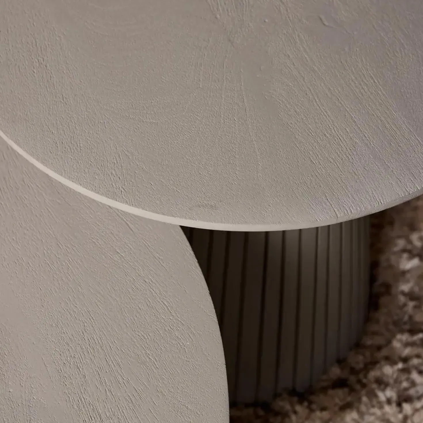Livia Salontafel Rond Taupe 50cm
