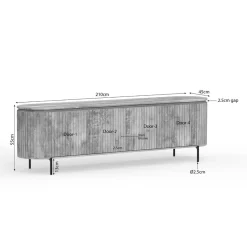 Livia Tv meubel Naturel 210cm