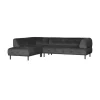 Lloyd Hoekbank links velvet cast iron