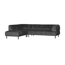 Lloyd Hoekbank links velvet cast iron