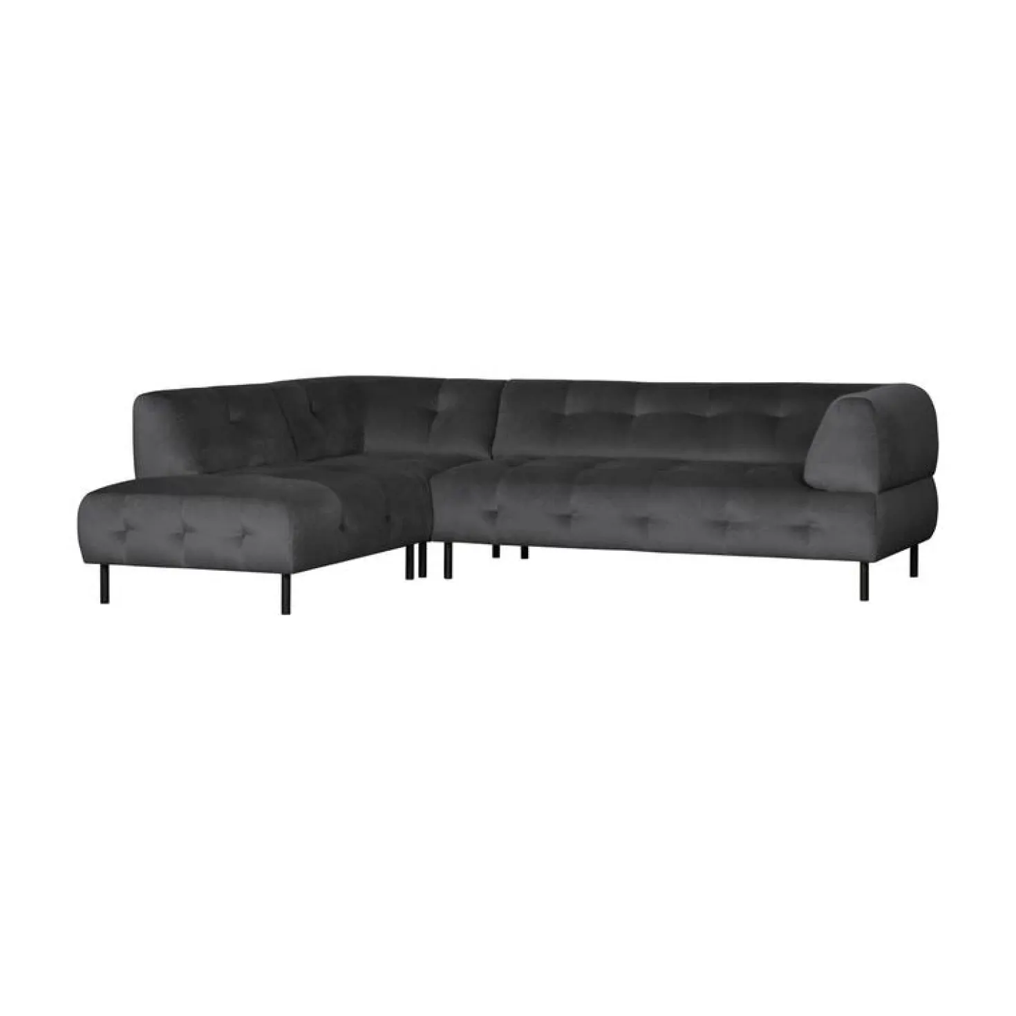 Lloyd Hoekbank links velvet cast iron