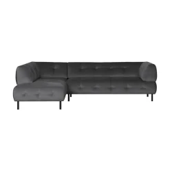 Lloyd Hoekbank links velvet cast iron