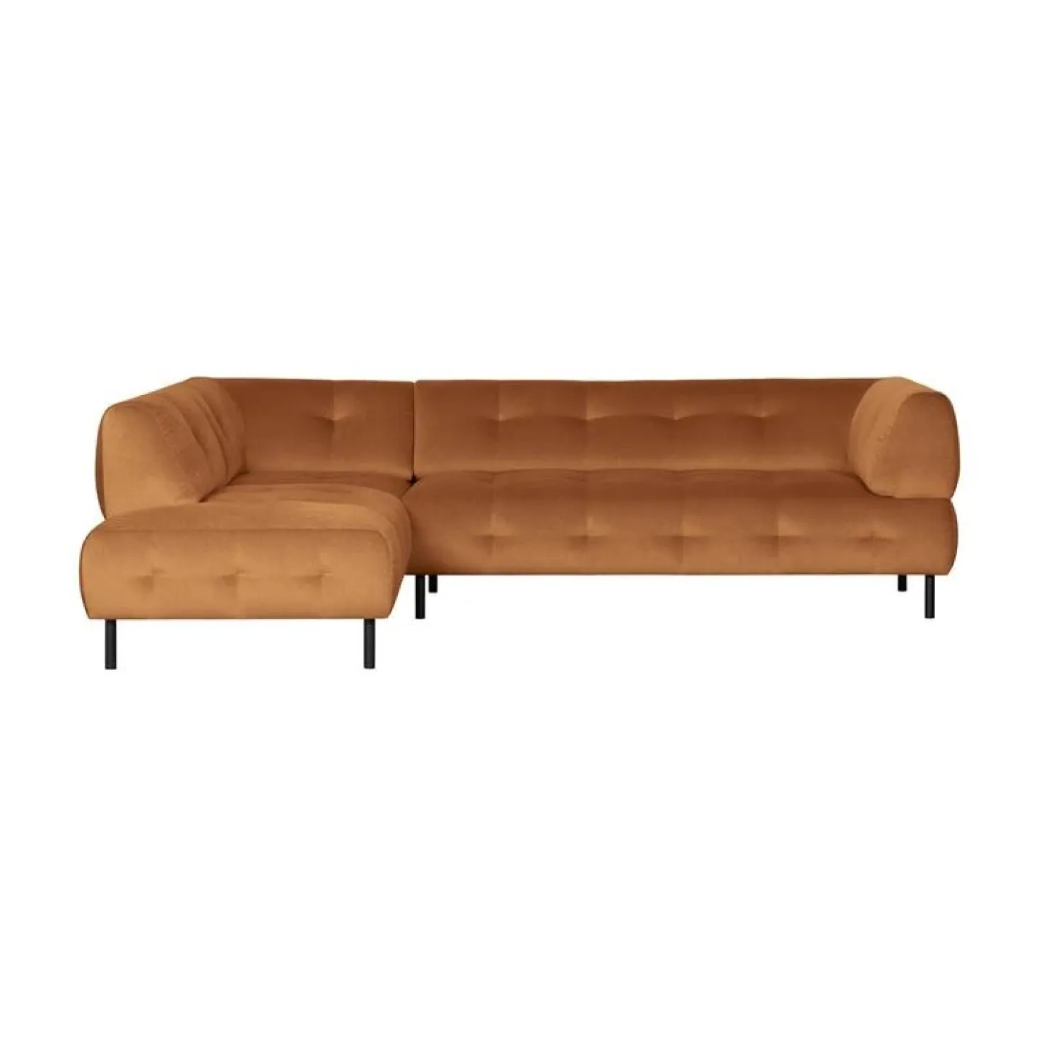 Lloyd Hoekbank links velvet kaneel