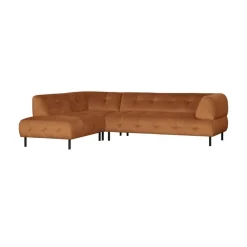 Lloyd Hoekbank links velvet kaneel