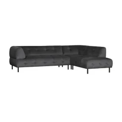 Lloyd Hoekbank rechts velvet cast iron