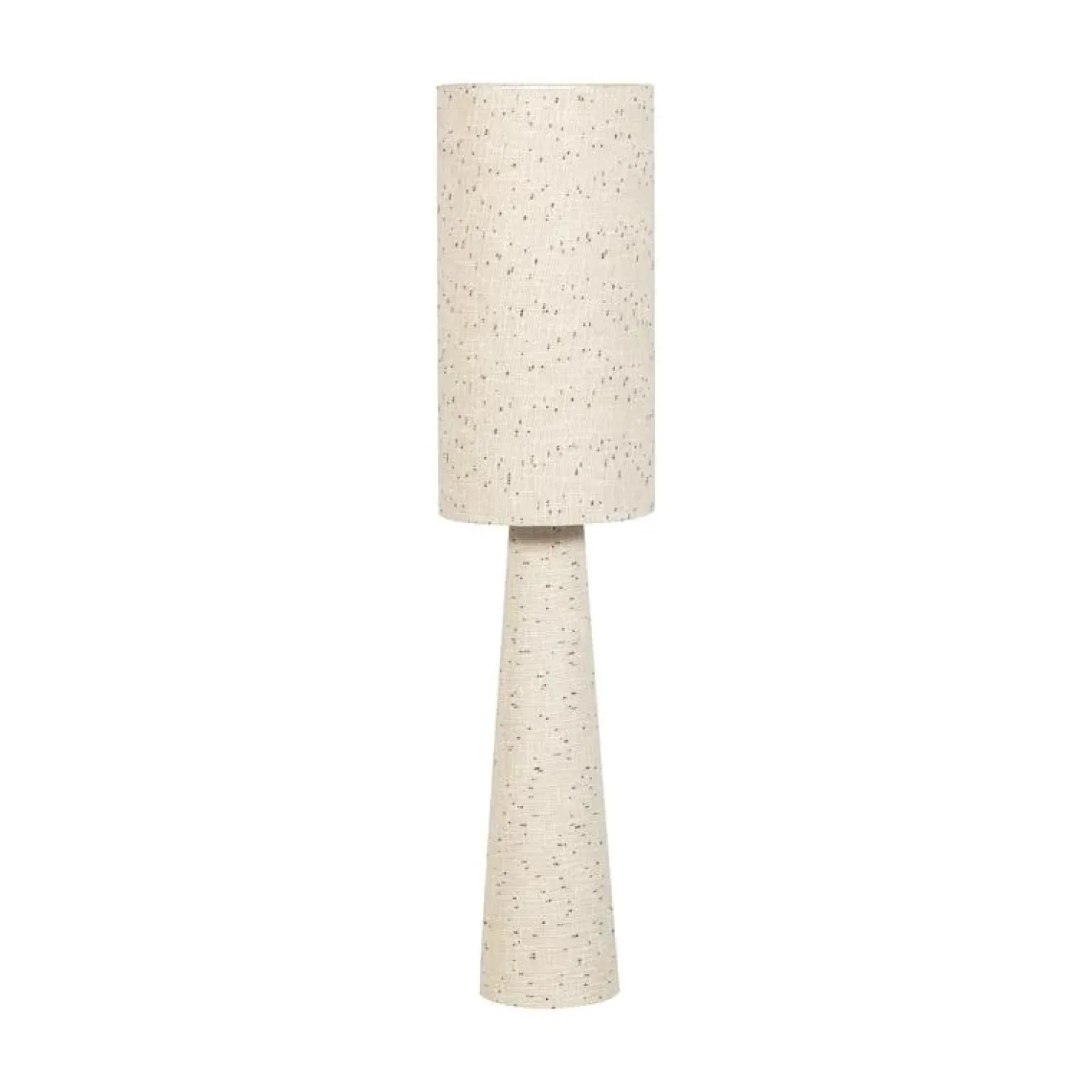 Loft 2-lichts Vloerlamp metaal/bouclé naturel met stippen