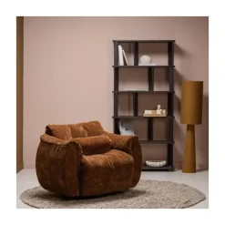 Loft 2-lichts Vloerlamp metaal/bouclé tapenade