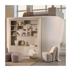Lofty Fauteuil bouclé naturel
