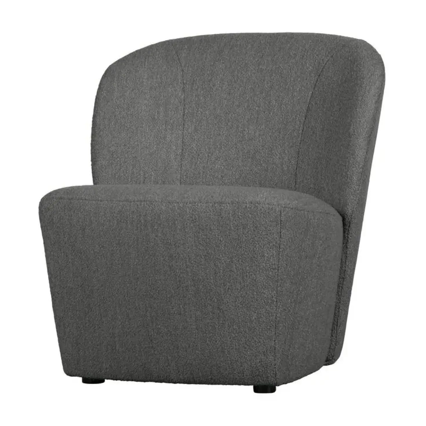 Lofty Fauteuil bouclé staalgrijs