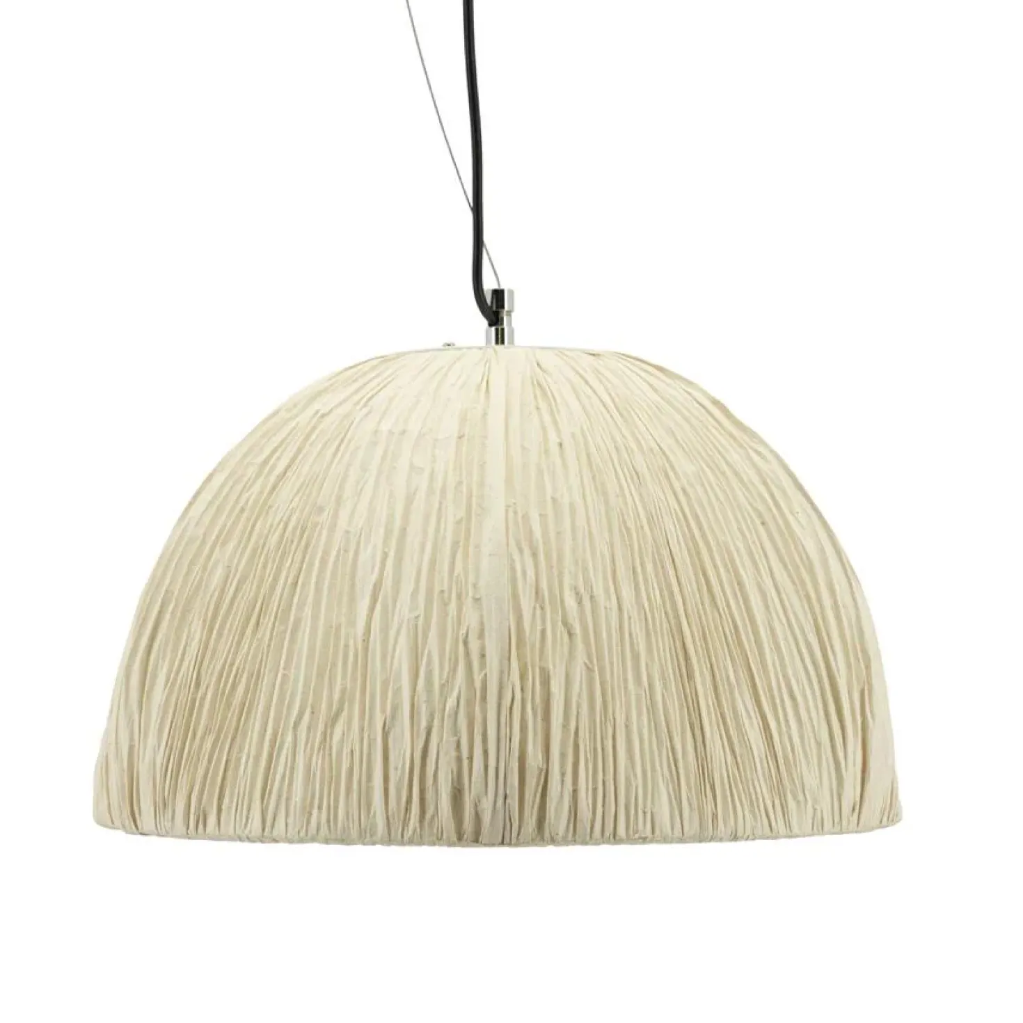 Lokta 1-lichts Hanglamp koepel Creme
