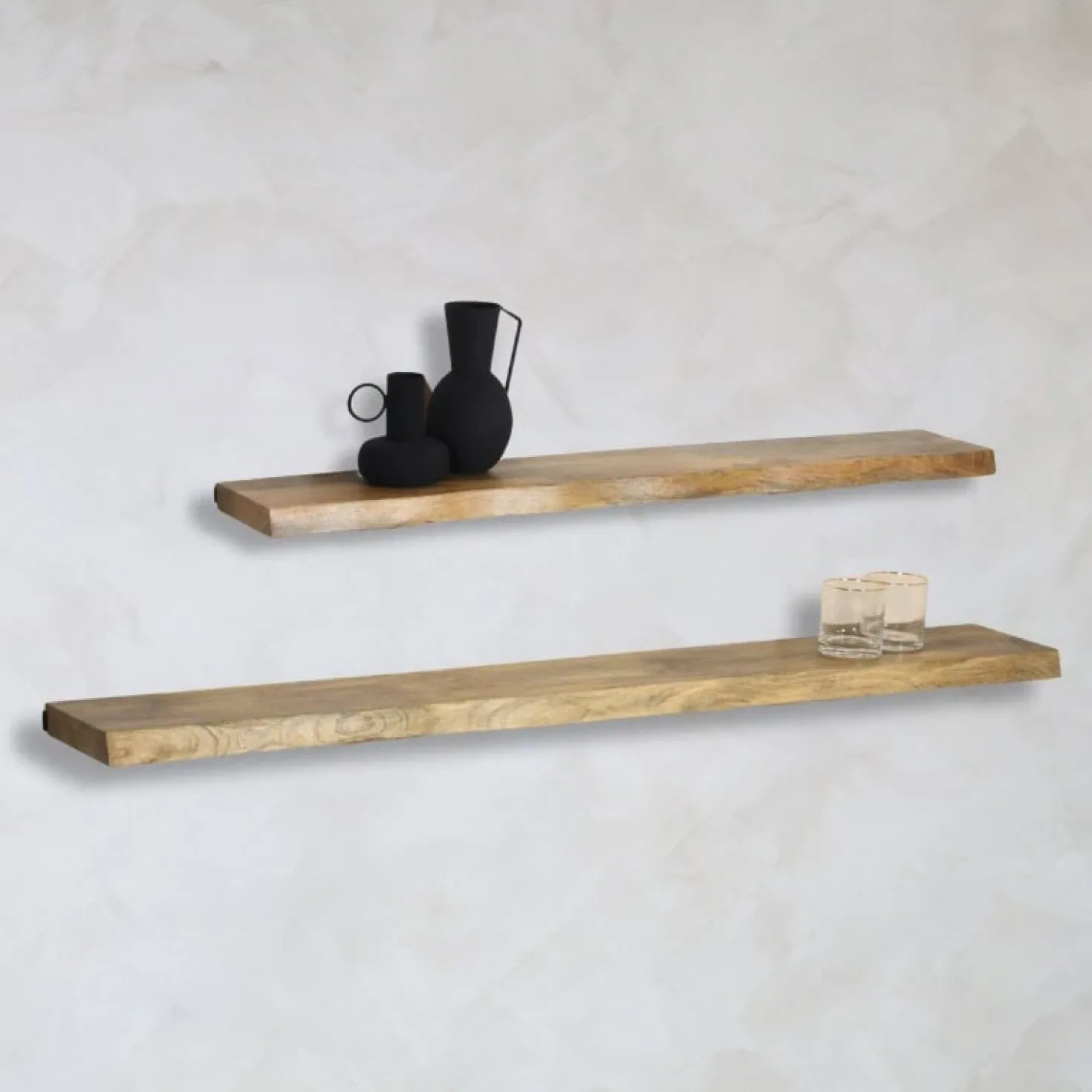 Londo wandplank zwevend 140cm Mangohout
