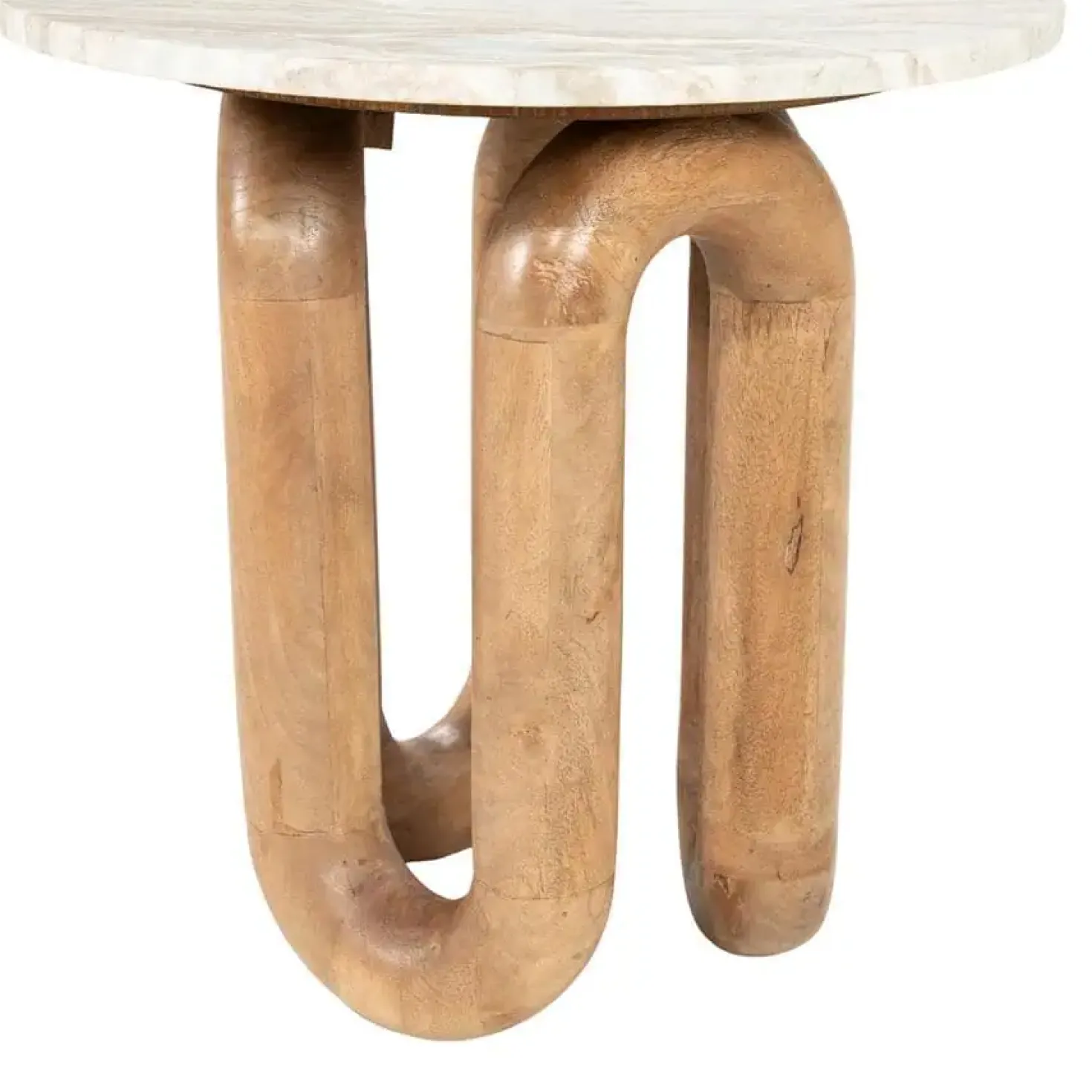 LoopStone Bijzettafel rond Naturel 52cm