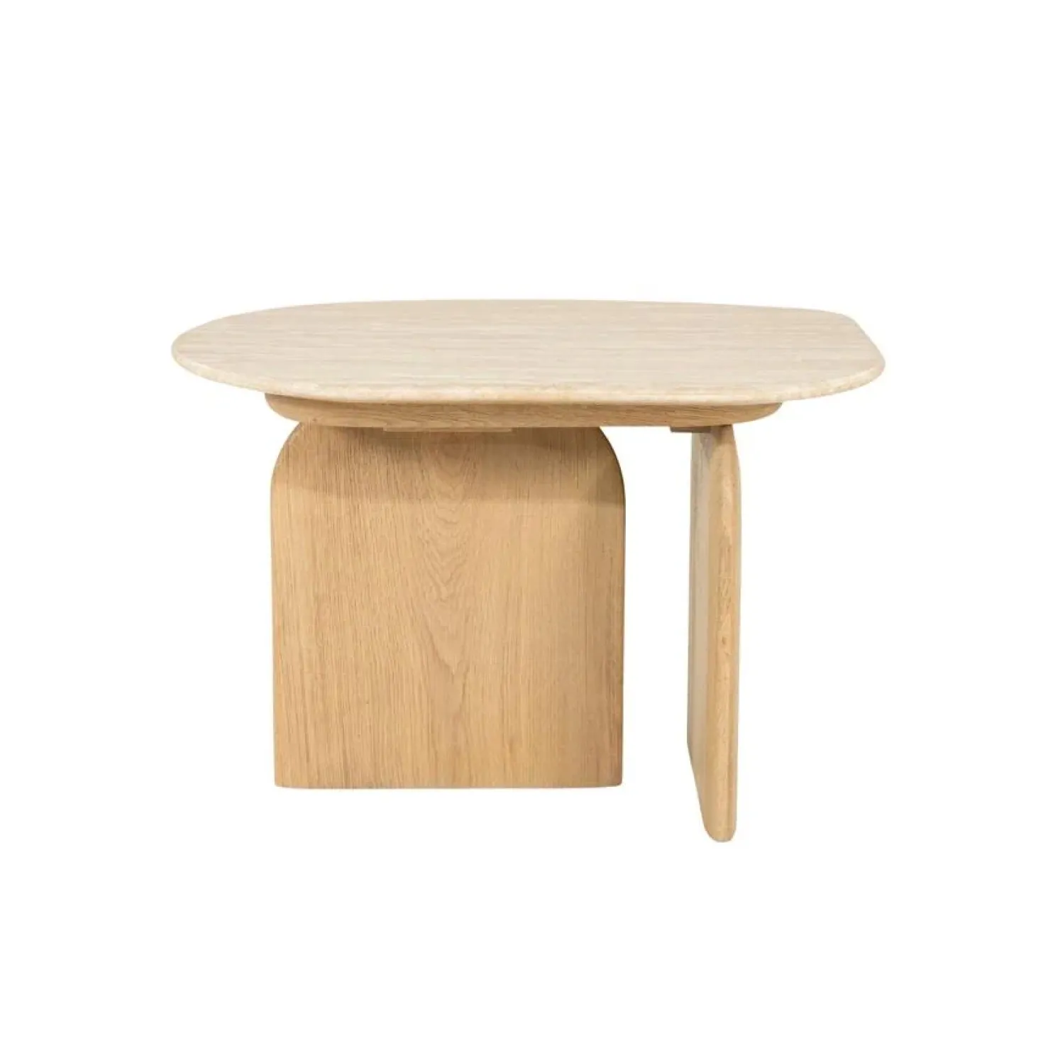 Lova Bijzettafel Naturel travertin 60cm