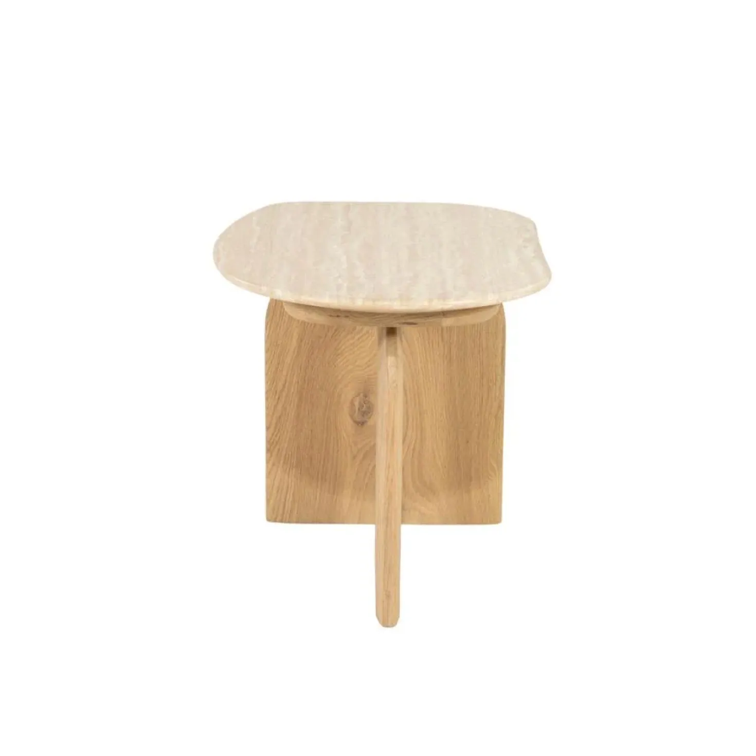 Lova Bijzettafel Naturel travertin 60cm
