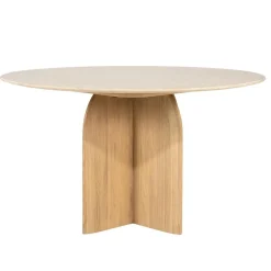 Lova Eettafel Rond Naturel travertin 130cm