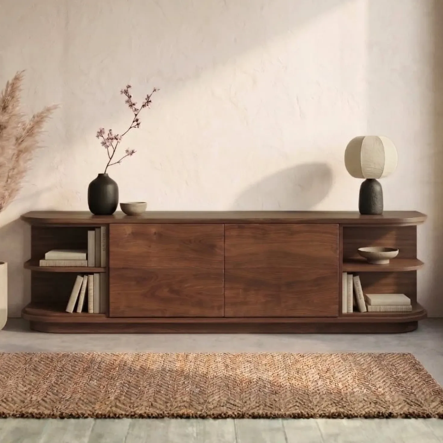Luca Dressoir walnoot 205cm