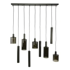 Luca 9-lichts Hanglamp Bruin
