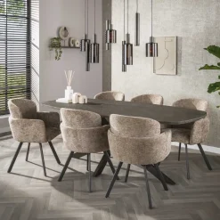 Luca 9-lichts Hanglamp Bruin