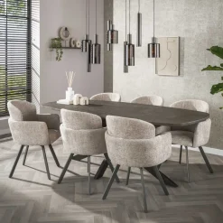 Luca 9-lichts Hanglamp Bruin