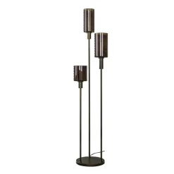 Luca 3-lichts Vloerlamp getrapt Bruin