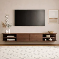 Luca zwevend Tv meubel Walnoot 190 cm