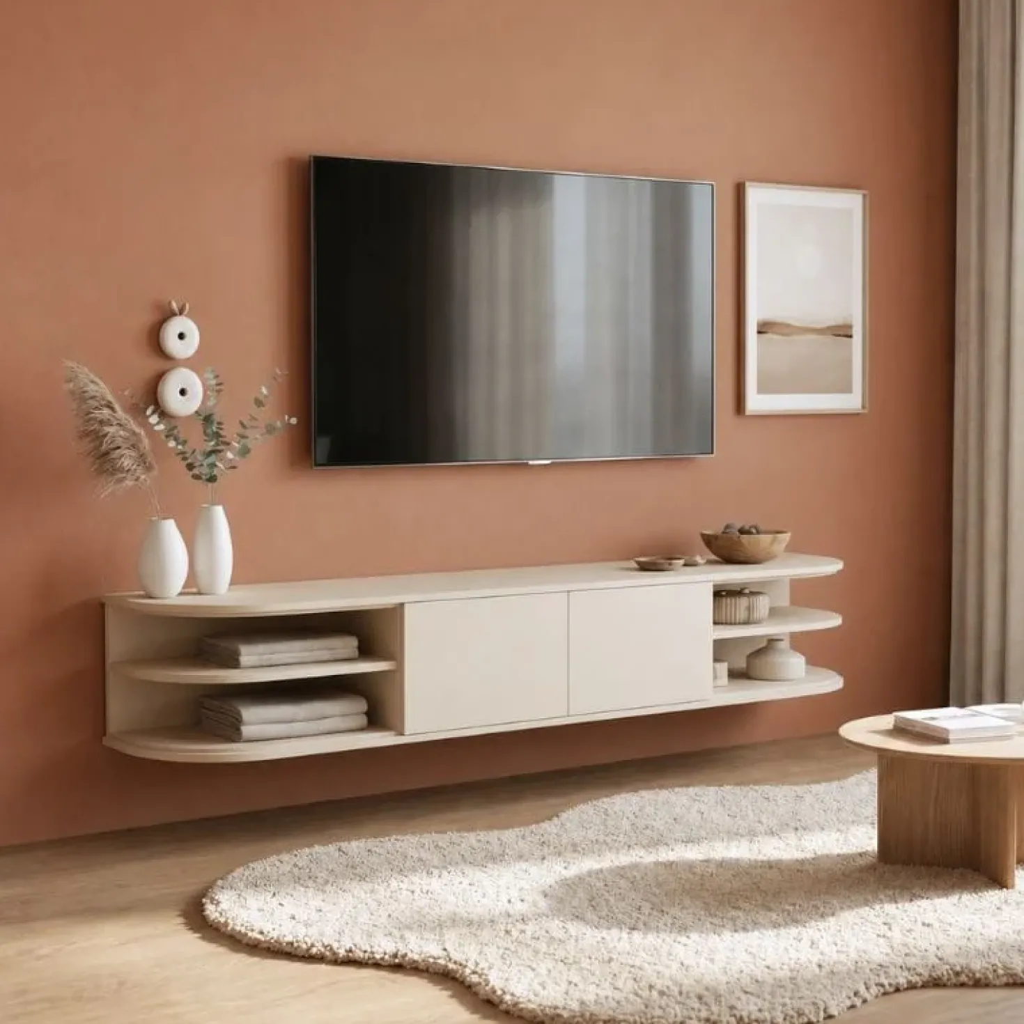 Luca zwevend Tv meubel Zand 160 cm