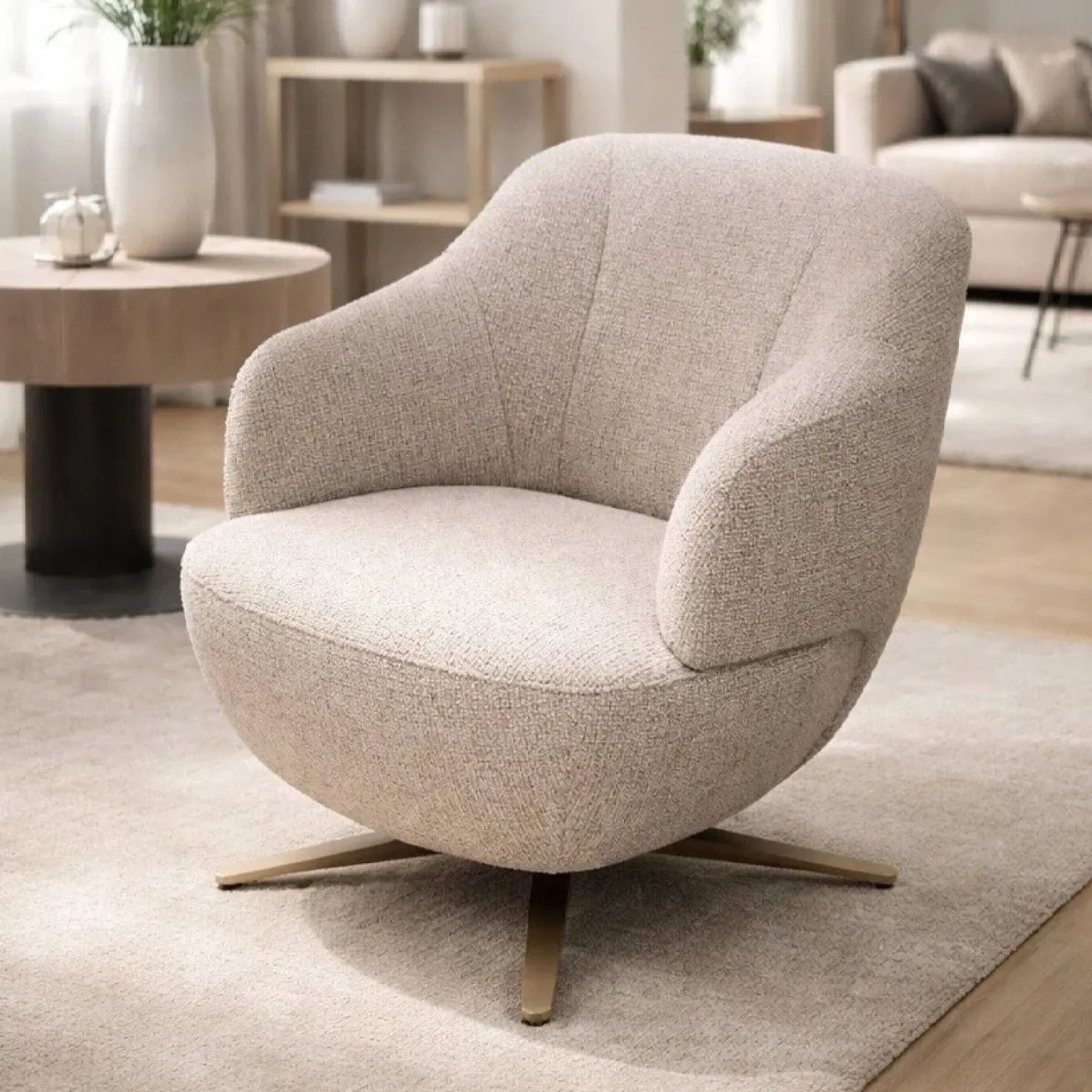 Lucio fauteuil met draaipoot