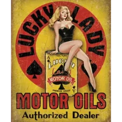 Lucky Lady Oil - metalen bord