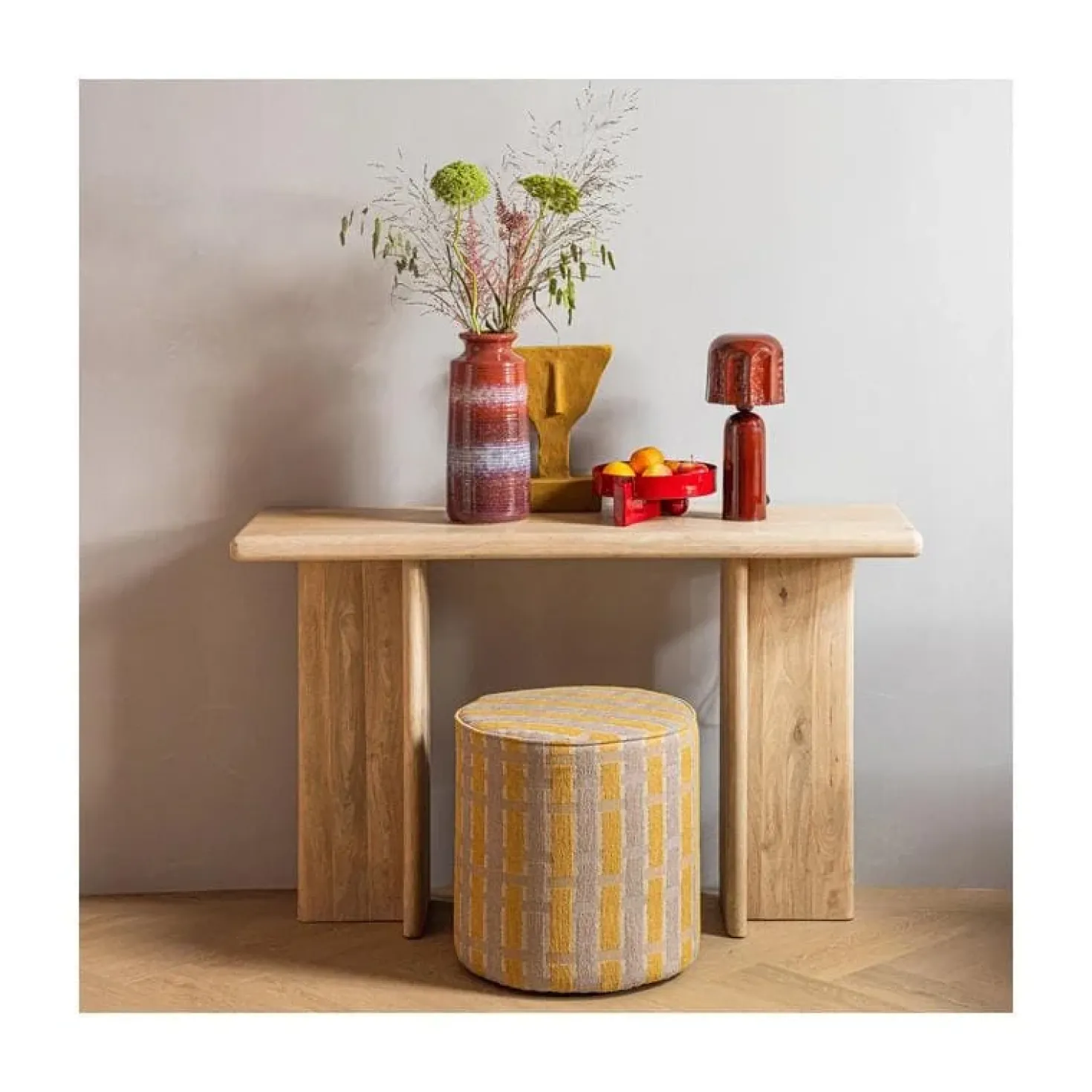 Lumira 1-lichts Tafellamp Bruinrood